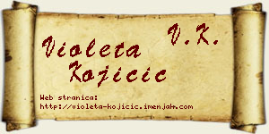 Violeta Kojičić vizit kartica